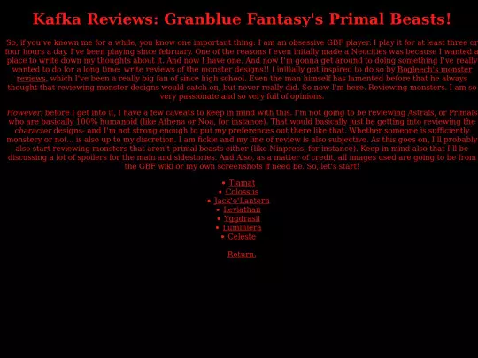 viddy game/gbfprimal screenshot