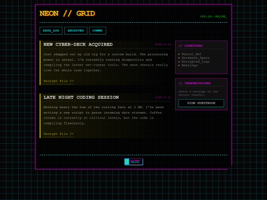 index screenshot