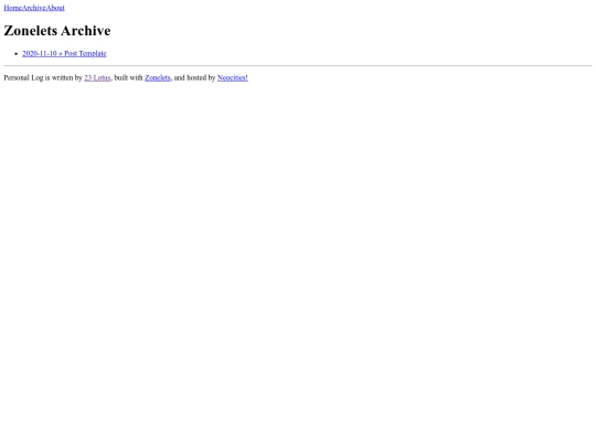 blog/archive screenshot