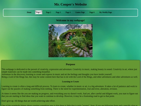 home page screenshot
