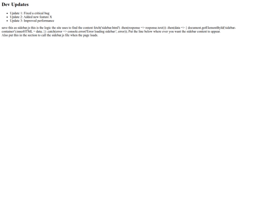 sidebar screenshot