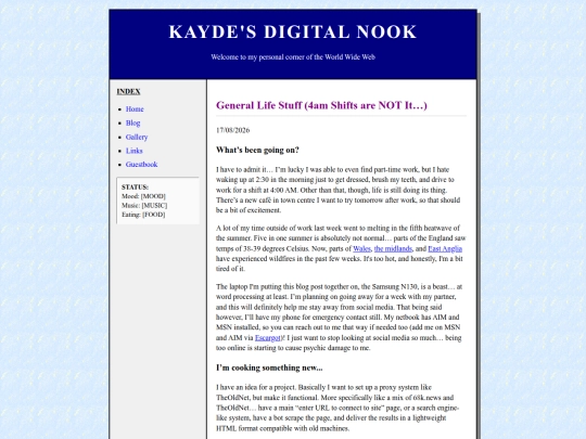 blog/general-life-stuff screenshot