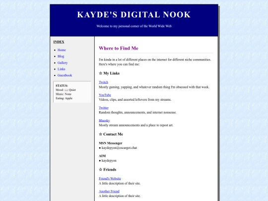 links screenshot