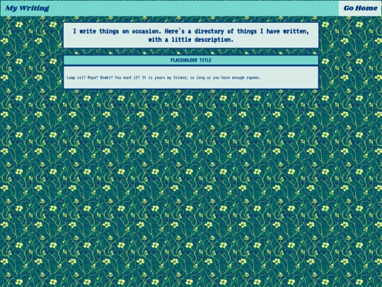 quicklinks/writing screenshot