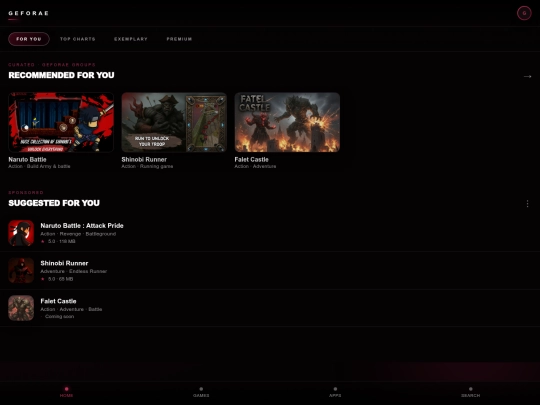 Geforae store/Rak screenshot