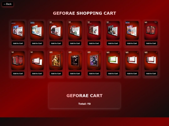 NARUTO GEFORAE PRODUCTS/cart screenshot