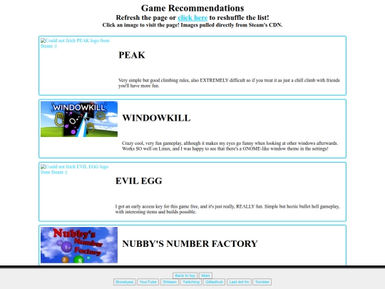 recs/gamerecs screenshot