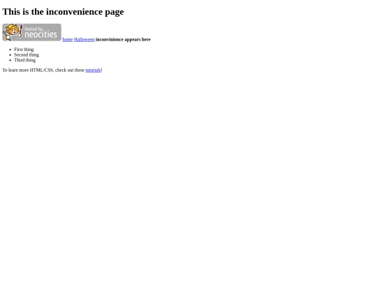 inconvinionce screenshot