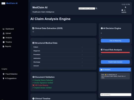 MedClaim-AI/analysis screenshot