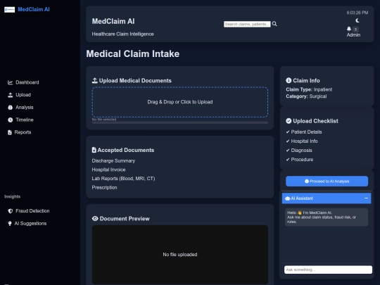 MedClaim-AI/upload screenshot