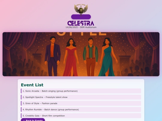 college-fest-2025/celestra screenshot