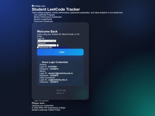 leetcode-tracker/student_page screenshot