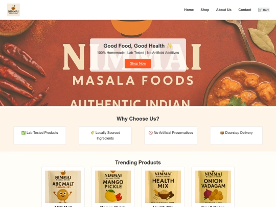nimmai-massala-foods screenshot