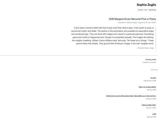 writings screenshot