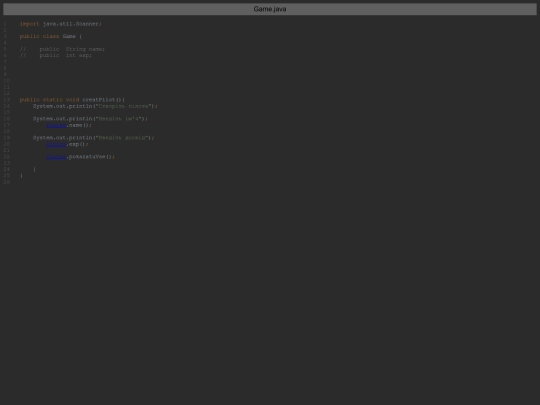 project/Game.java screenshot