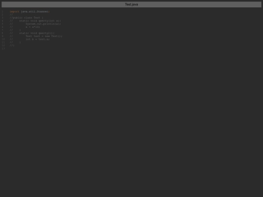 project/Test.java screenshot