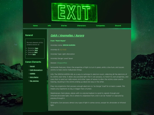 anomalies/AURORA screenshot