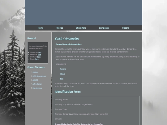 anomalies screenshot