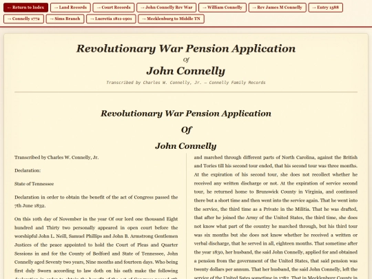 History/pensions/Revoluntionary-War-Pension-Of-John-Connelly screenshot