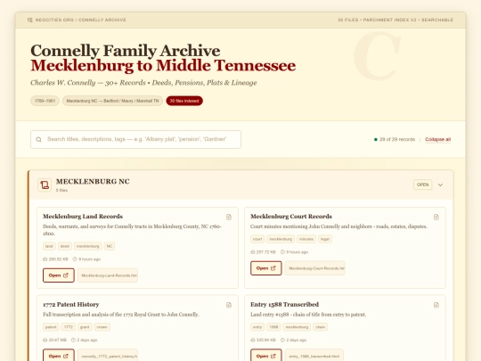 History/tools/Connelly-Master-Searchable screenshot