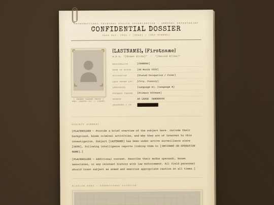 interpol_dossier screenshot