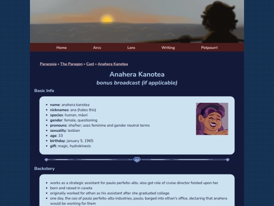 cast/cruise/anahera screenshot