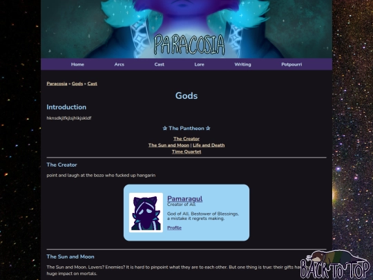 cast/gods screenshot