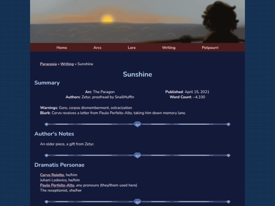 writing/sunshine screenshot