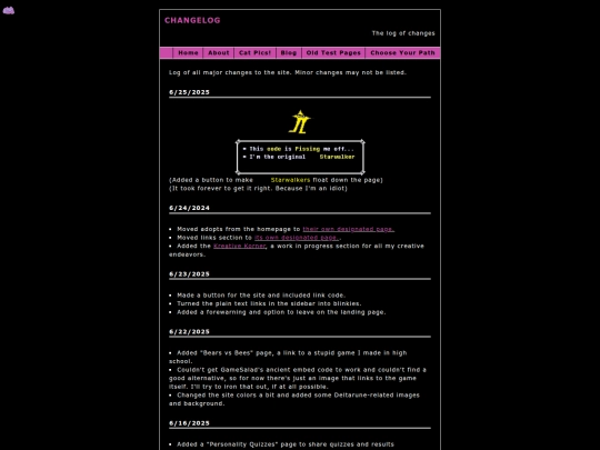 changelog2025 screenshot