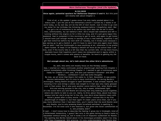 posts/2025-06-22-More-Deltarune-and-Life-Update screenshot