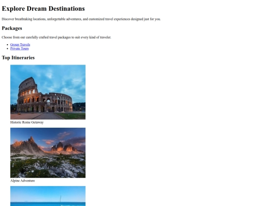 Travel/Index screenshot