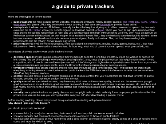 private-trackers screenshot