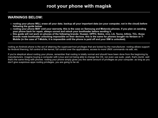 root screenshot