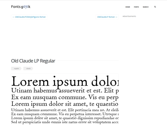 fonts/Old Claude LP Regular/readme screenshot