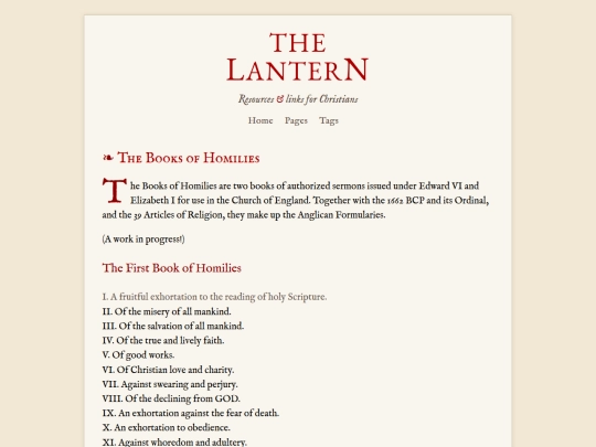 homilies screenshot