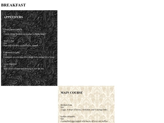 Restaurant Menu/Restaurant Menu screenshot