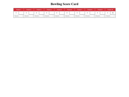 Scorecards/Bowlingcard screenshot