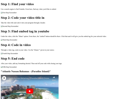 Video Embedding Tutorial/Video Tutorial screenshot