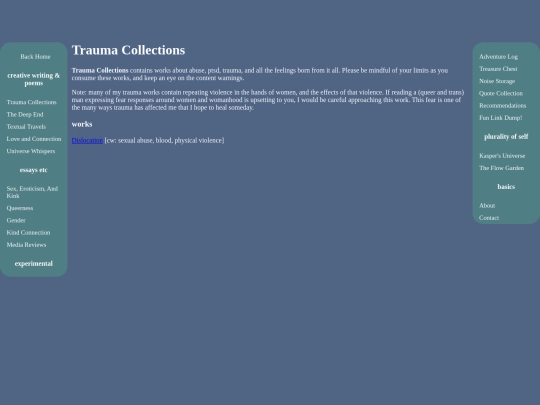 traumacollections screenshot