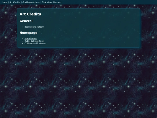 pages/art-credits screenshot