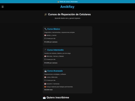 cursos screenshot