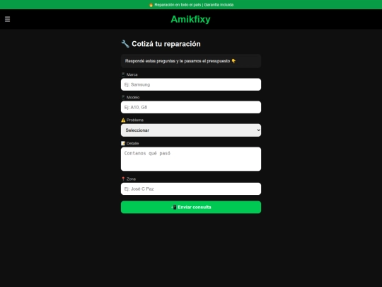 reparaciones screenshot