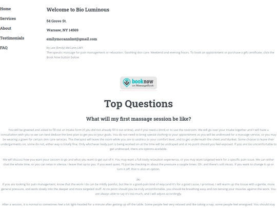 faq screenshot