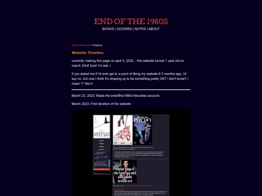 about/timeline screenshot