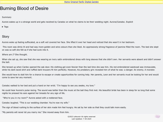 fic/Burning Blood of Desire screenshot