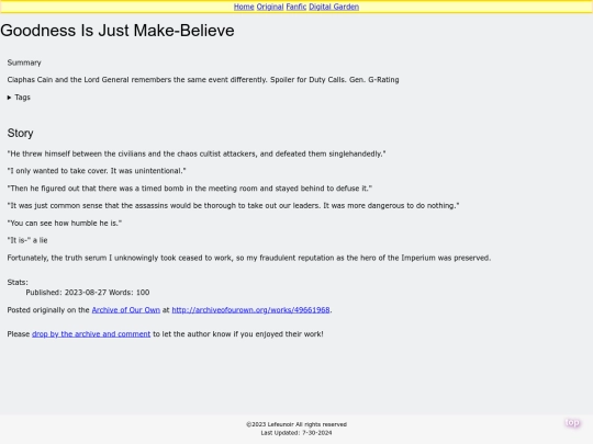 fic/Goodness Is Just screenshot
