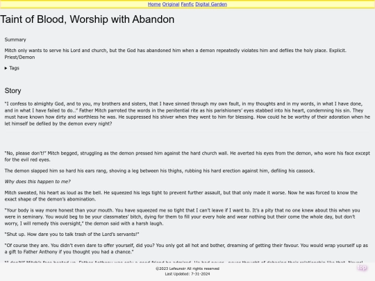 fic/Taint of Blood Worship screenshot