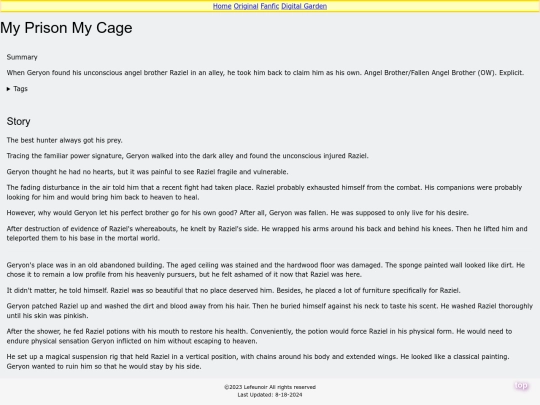 ow/My Prison My Cage screenshot