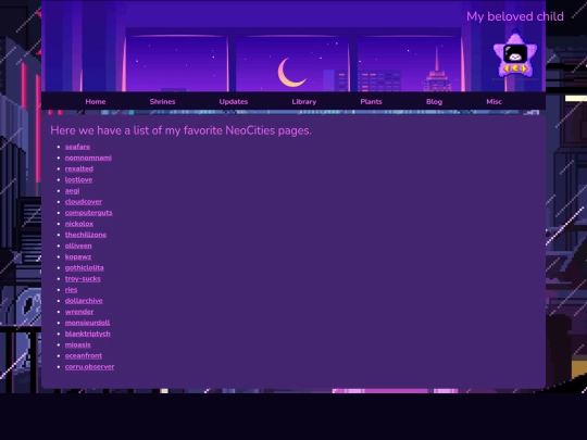 favorites screenshot