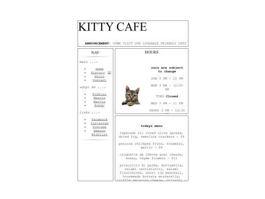 menu screenshot